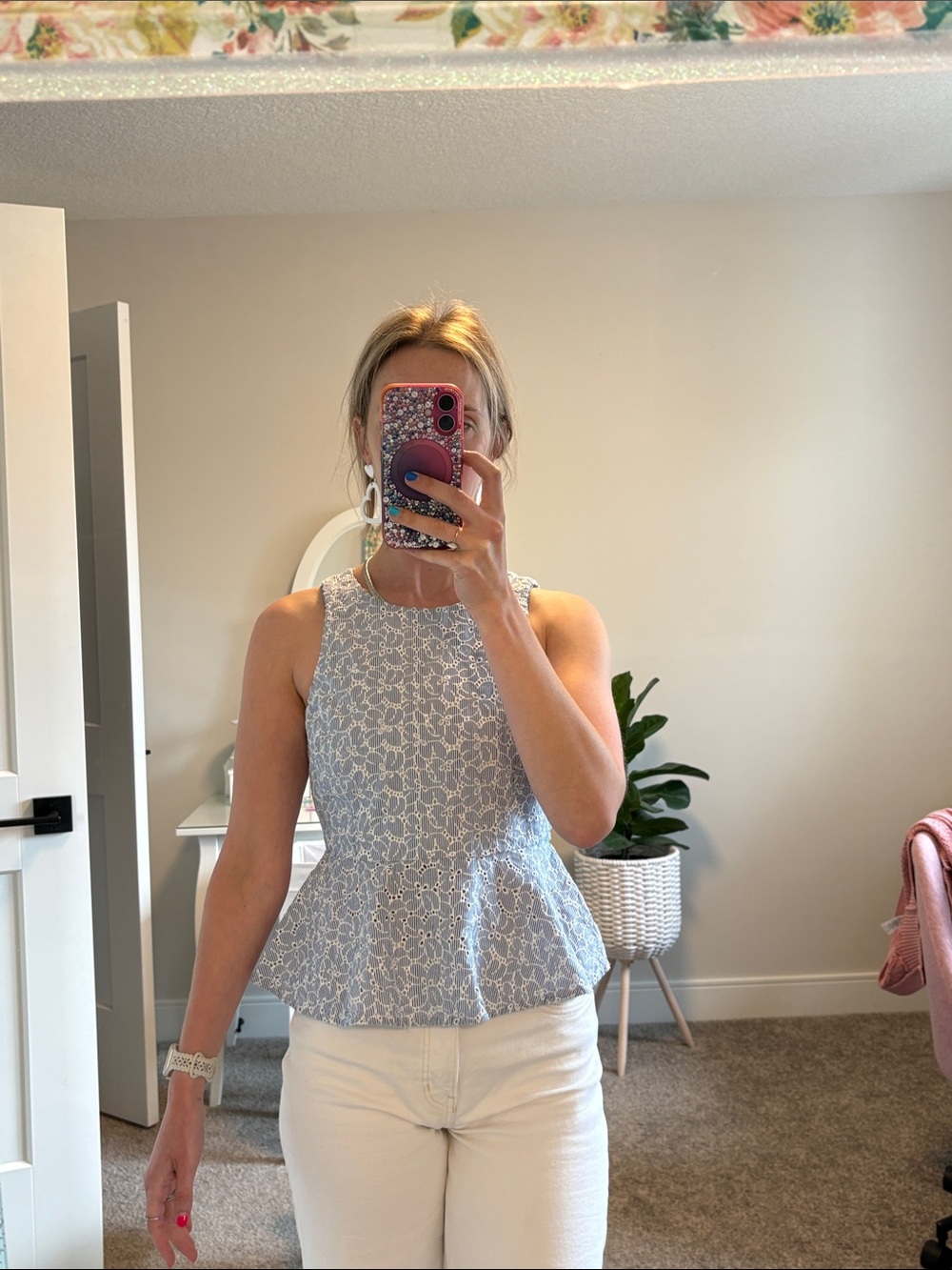 HD in Paris Eyelet Peplum Blouse from Anthropologie